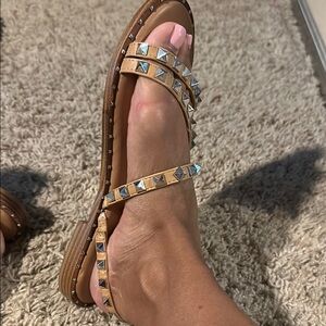 Studded Tan Sandals